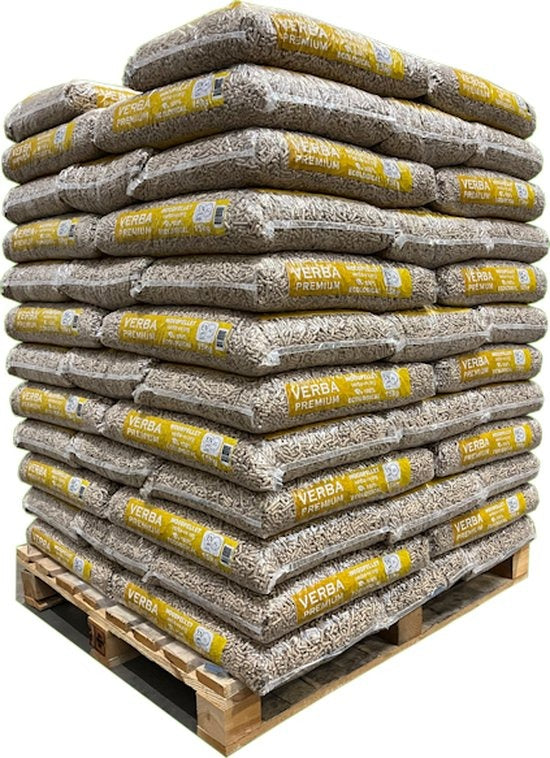 Granulés de bois Verba Premium – 1050 kg (70 sacs) – Bois résineux certifié ENPlus A1 & DIN+