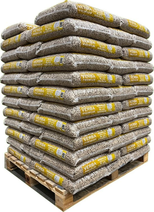 Granulés de bois Verba Premium – 1050 kg (70 sacs) – Bois résineux certifié ENPlus A1 & DIN+