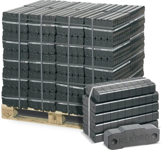 Palette 1000 kg Briquettes de lignite Rekord – 40 paquets de 25 kg