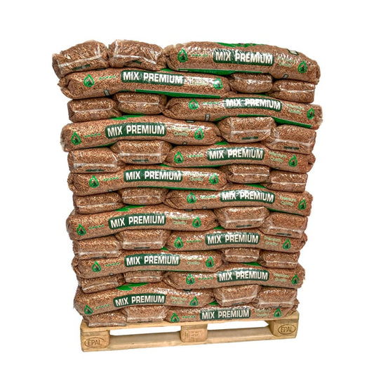 Palette 65 Sacs Pellets Mix Premium – 975 kg – DINplus – 15 kg par sac